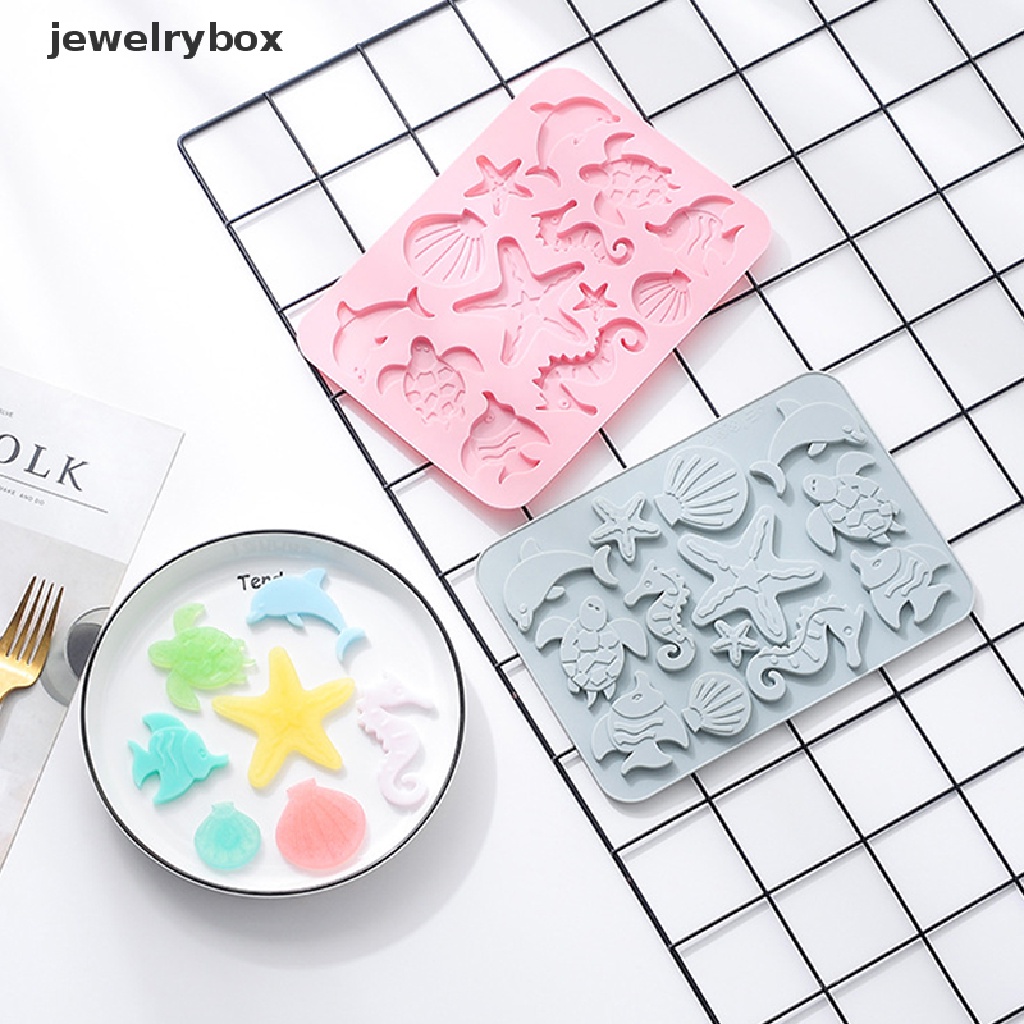 [jewelrybox] Silica Gel Cake Dekorasi Kue Cetakan Coklat Silikon Biologi Laut Butik