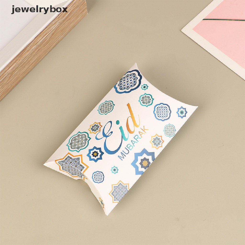 [jewelrybox] 10pcs EID Mubarak Bentuk Bantal Candy Box Ramadan Kareem Dekorasi Gift Box Butik