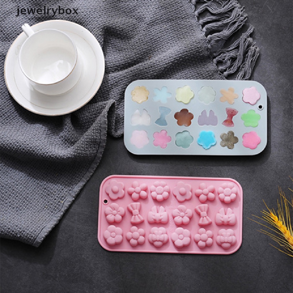 [jewelrybox] 1pc 18rongga Bunga Dasi Kupu Silikon Cetakan Coklat DIY Baking Mold Tools Butik