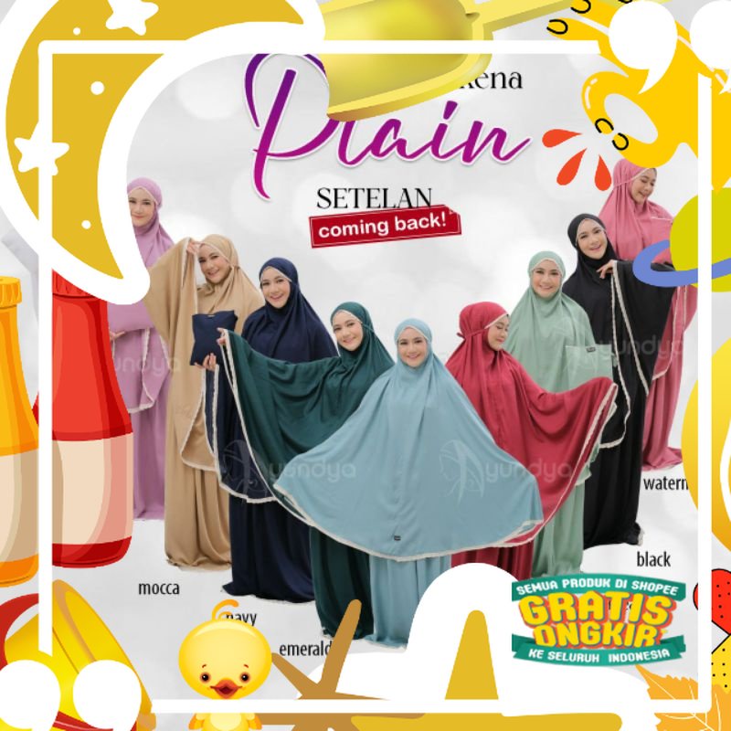 Mukena plain Ayundya polos renda/ Trendy Slik