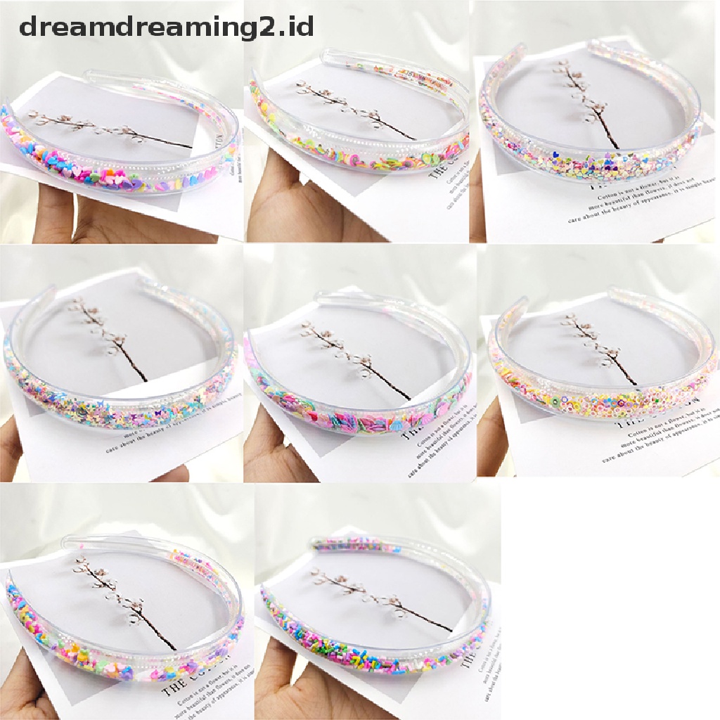 (hot) Bando Pasir Hisap Transparan Untuk Anak Kids Fashion Sequin Hair Hoops//