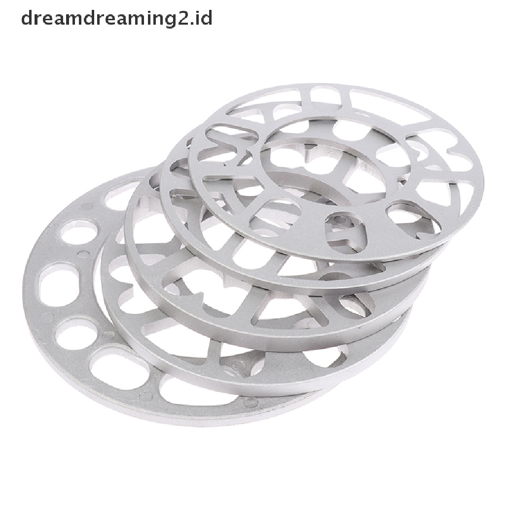 (hot) 3per5 /6 /8 /10mm Alloy Aluminium Adaptor Spacer Roda Mobil Shims Plate Aksesoris Mobil//