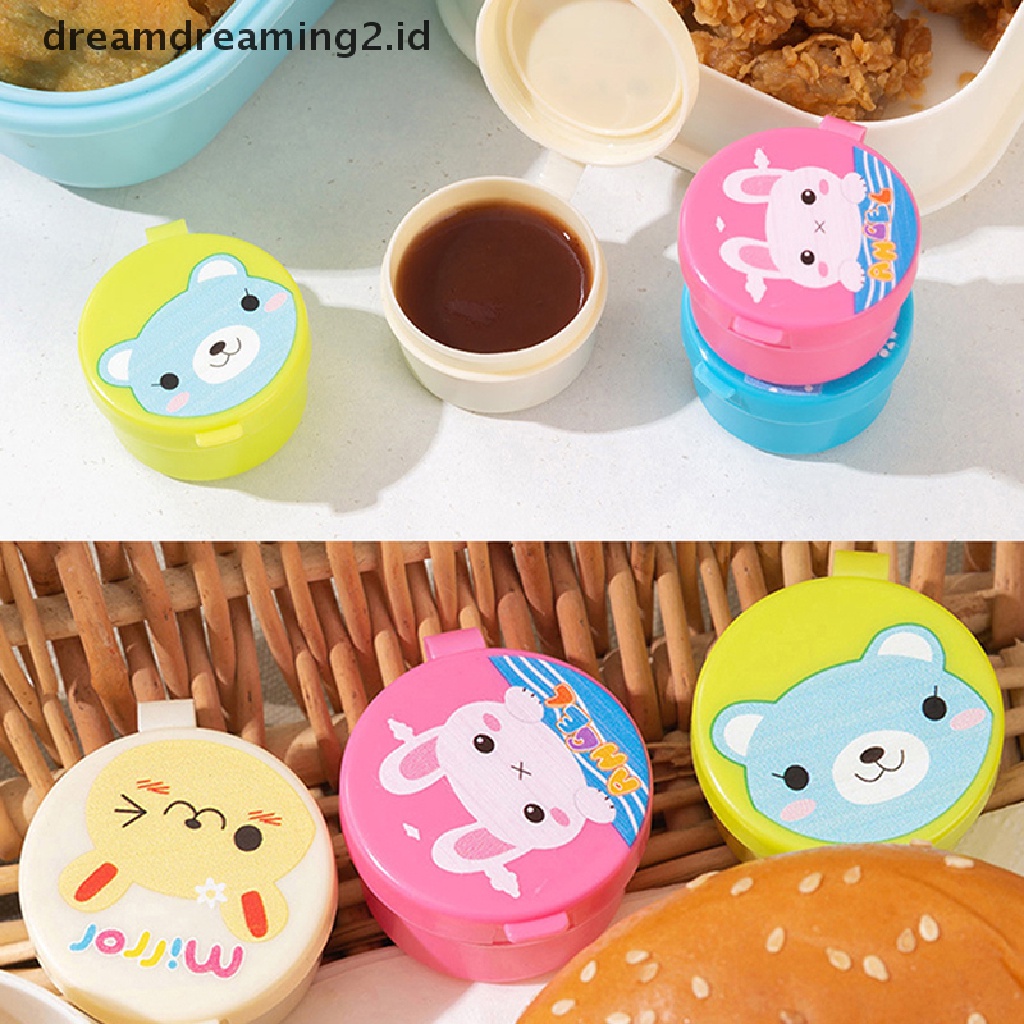 (hot) Botol Saus Bumbu Mini Lucu Portable Wadah Saos Salad Dressing Bento//
