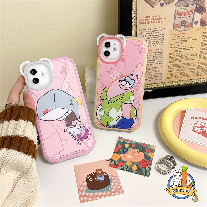 IPHONE Casing Kompatibel Untuk Iphone14 13 12 11 Pro Max X Xr Xs Max SE 8 7 6 6s Plus Se2020Pasangan Patrick Star Phone Couple Soft Case Pelindung Kamera Shockproof Soft Cover Pelindung SE 2020 SE