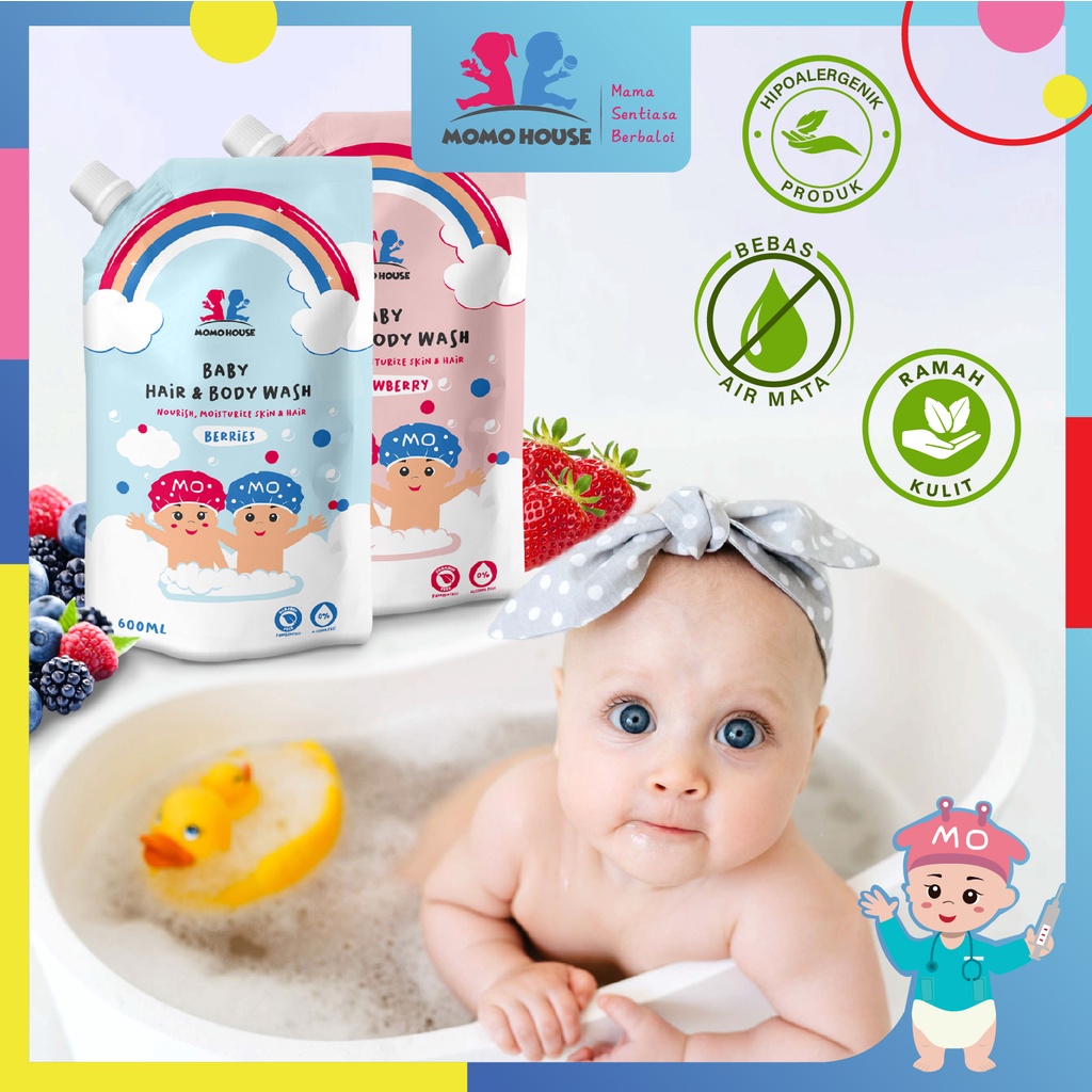 MOMO HOUSE Sabun Mandi Bayi Hair &amp; Body Wash Sabun Cair Anak Shampo Bayi Sabun Cair Bayi Sabun Bayi Refill Sabun Mandi Anak Sabun Bayi