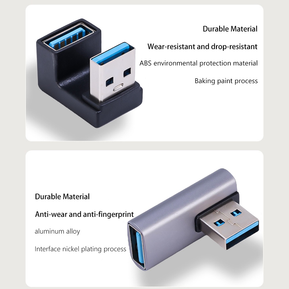 Adaptor Usb Male to Type-c Female Berbentuk U/Adaptor OTG Adaptor 10Gbps/konverter Notebook Ponsel/Konektor Transmisi Data Aksesoris 3C