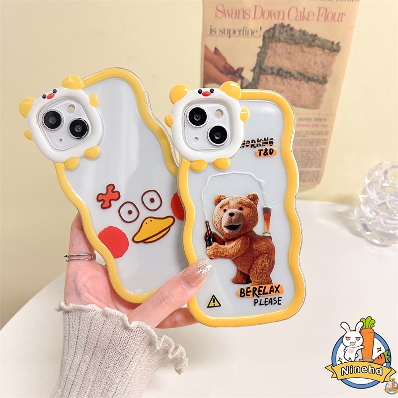 IPHONE Casing Kompatibel Untuk Iphone14 13 12 11 Pro Max X Xr Xs Max7 8 6 6s Plus SE Motif Kartun Lucu Casing Ponsel Shockproof Wavy Little Monster Lens Silicone Bumper Cover Pelindung