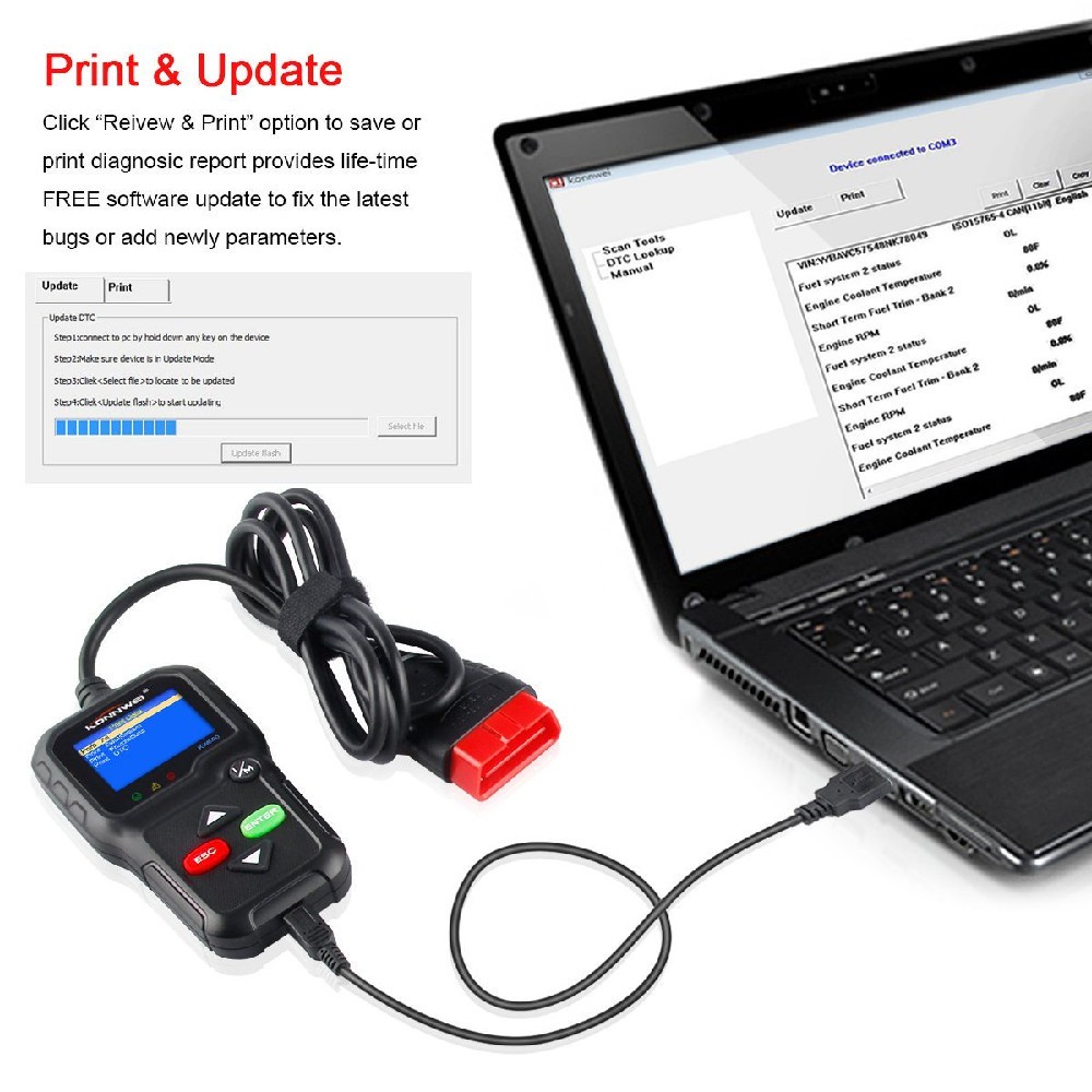 257 KONNWEI KW680 OBD2 EOBD Car Diagnosis Tool Automotive Scanner