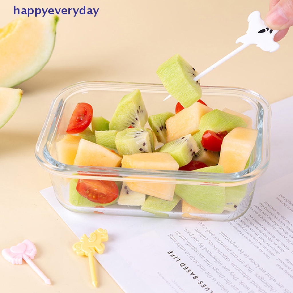 [happy] Kreatif Kartun Buah Garpu Plastik Garpu Kecil Mulut Manis Garpu Kue Baru [ID]