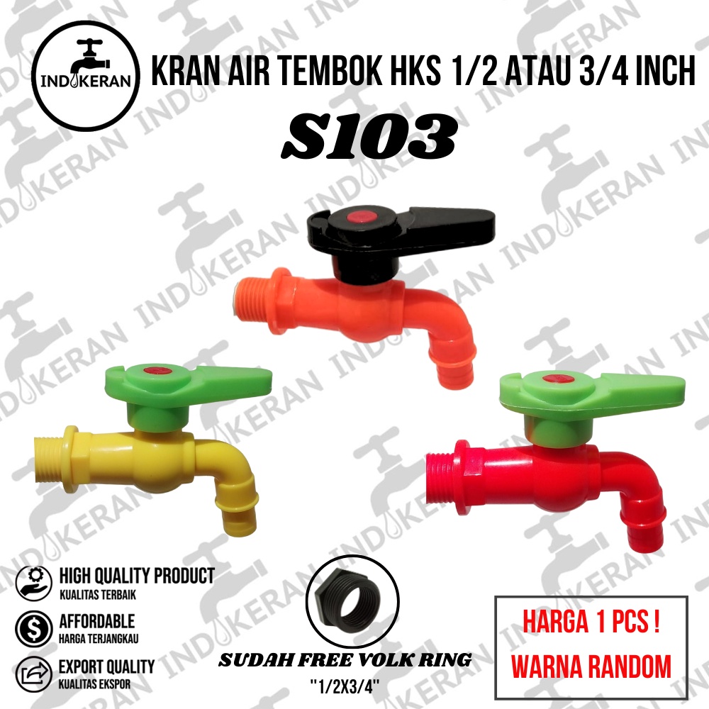 INDOKERAN - Kran Taman Air Tembok Mandi PVC HKS