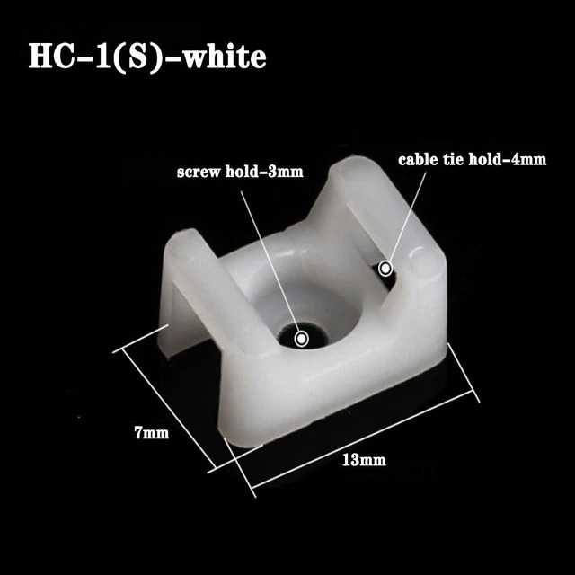 YUEQING Dudukan Kabel Ties Tie Mount Cord Organizer 100PCS - HC-1S ( Al-Yusi )