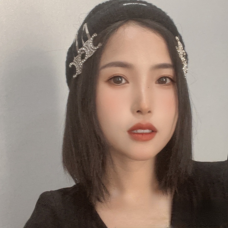 Vintage Mewah Emas Dan Perak Berlian Jepit Rambut Korea Manis Double C-Huruf Jepit Rambut Arc De Triomphe Alloy Hair Clip Untuk Wanita