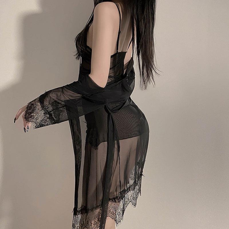 Kimono Lingerie Set Babydoll Dewasa Lingeria Sexy Lengerie Seksi Lingeri Dress Baju Dinas Malam Depan Suami