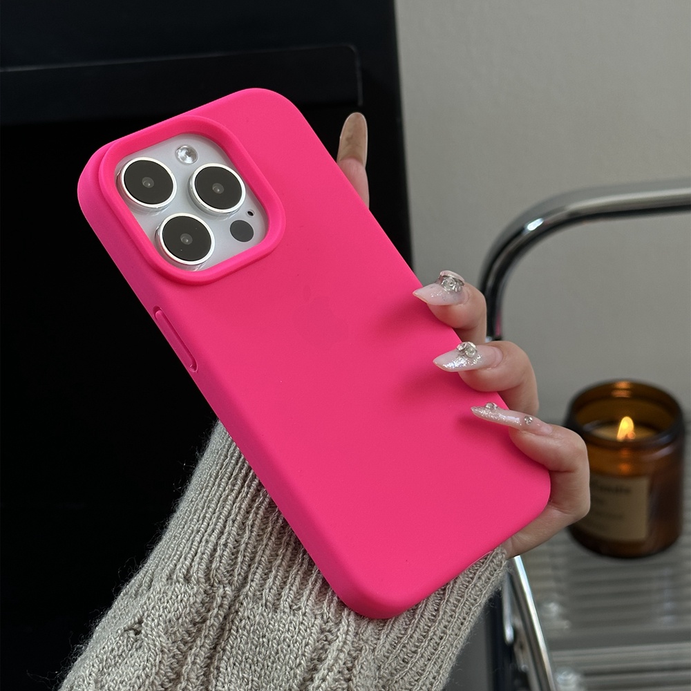 IPHONE Casing Silikon Cair Fluorescence Iphone14 Plus Soft Case Untuk Iphone11 12 Pro Max13 14 Pro Max Full Cover Shockproof Soft Case