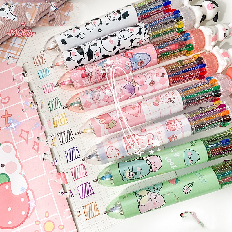 RRNS 202 Pulpen 10 Warna Bermotif Lucu Bulpen Anak-Anak