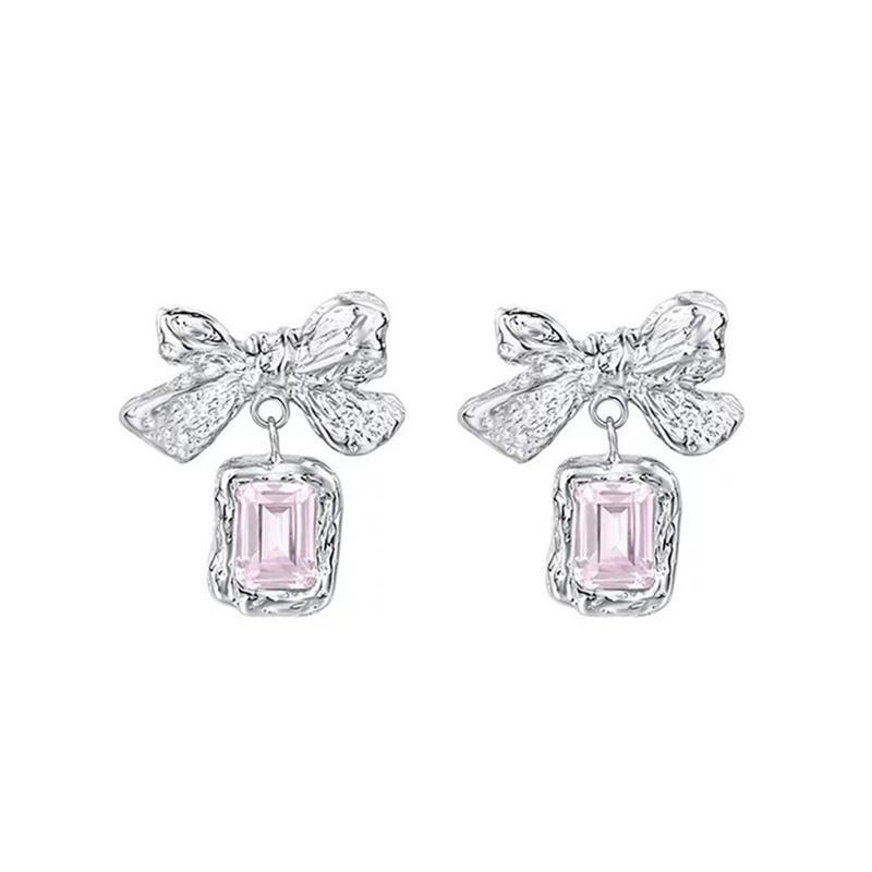 Anting Dasi Kupu-kupu Berlian Zircon Bow Stud Anting Fashion Korea Gaya Untuk Wanita MK