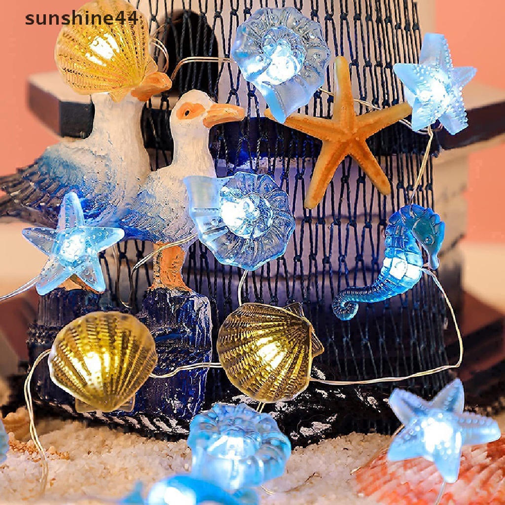 Sunshine Ocean Series Lampu Led String 2m Kuda Laut Seastar Fairy Light Natal Decor ID