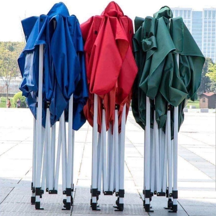 tenda lipat matic  uk 3x4,5 pakai dinding 3 sisi.ket besi 1.2