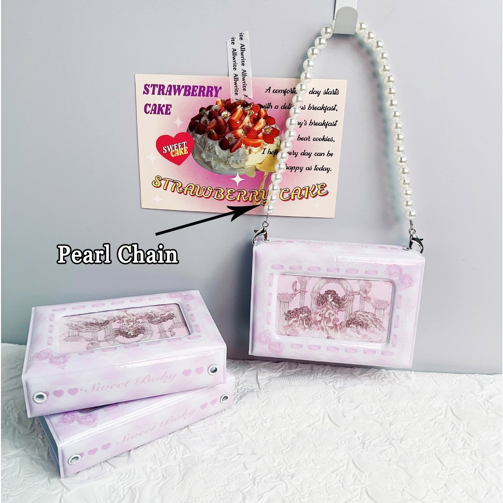 30 cm Mini Handbag Rantai Mutiara Album Foto Liontin Rantai Serbaguna Pribadi Tas Rantai Pearl Bag Aksesoris