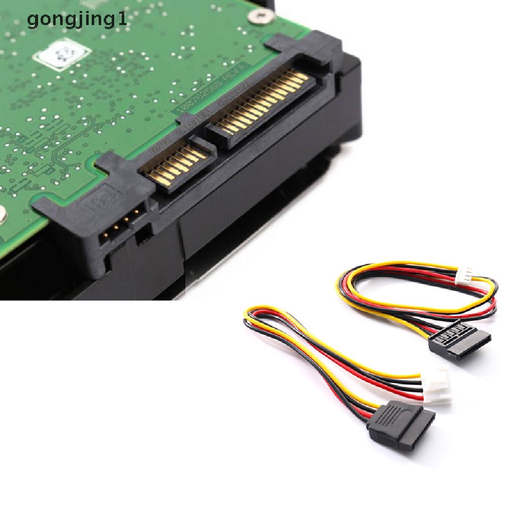 Ggg SATA 15pin Female To 4pin Female FDD Floppy Adapter Hardisk Kabel Power ID