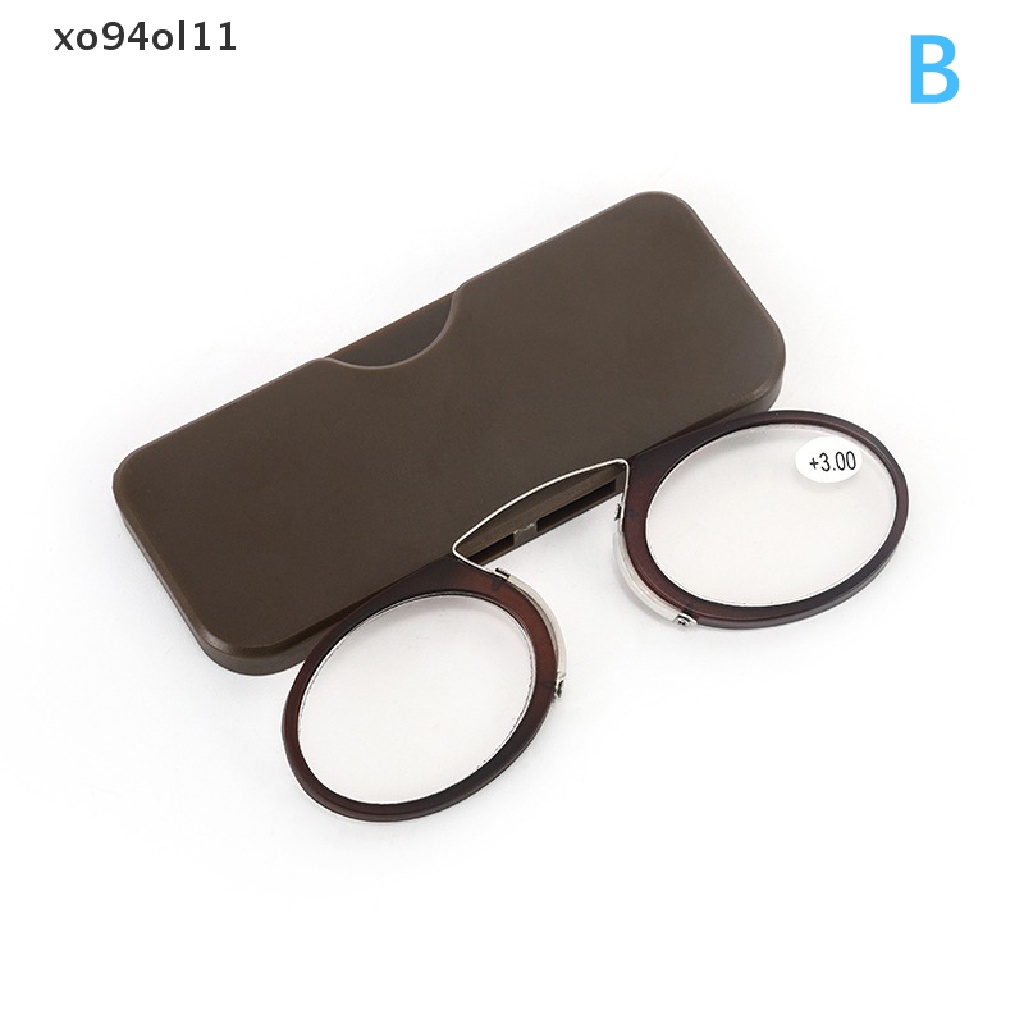 Xo Styles Hot Sale Stick On Phone Mini Clip Nose Bridge Kacamata Baca Kacamata Baca Kartu Ultra Tipis Kacamata Presbyopic Portabel Dengan Case OL