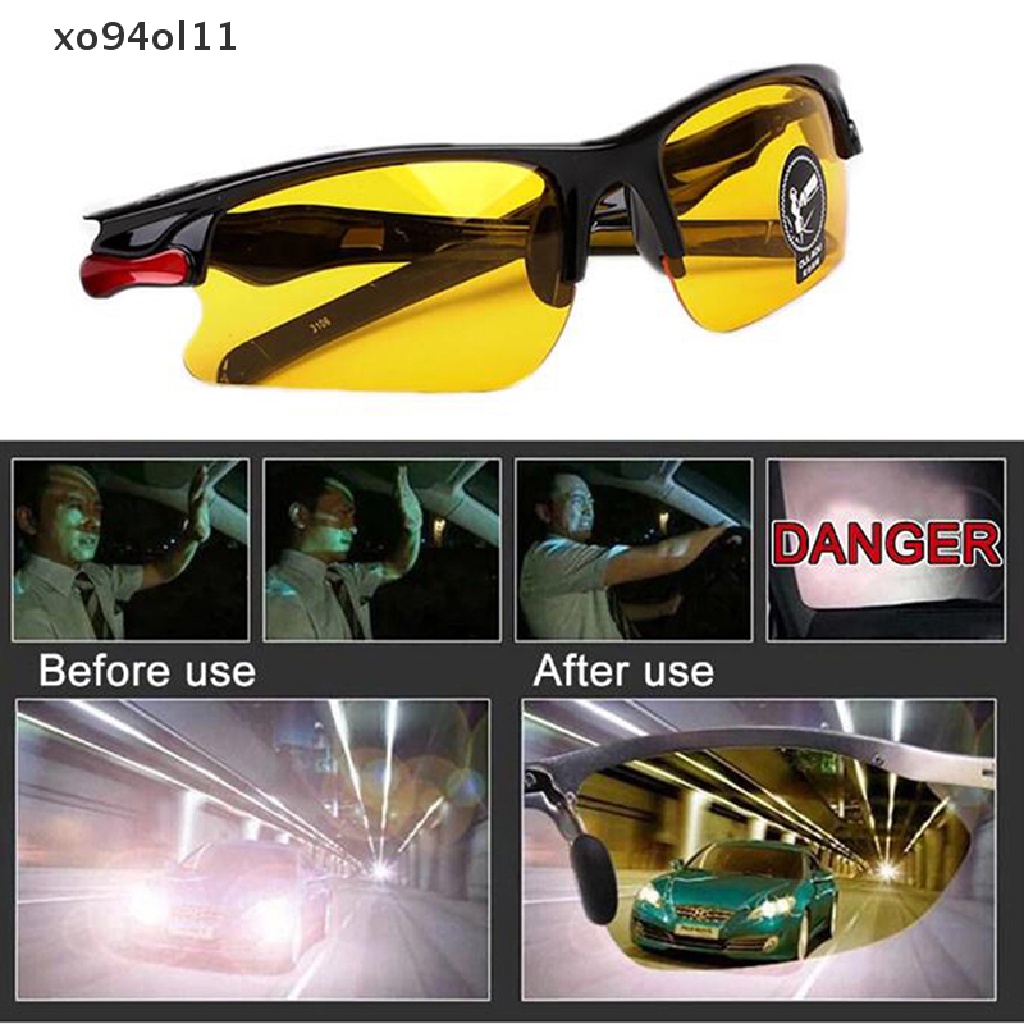 Xo 1Pc Kacamata Polarized Anti Silau Goggles Glasses Night Vision Kacamata Berkendara OL
