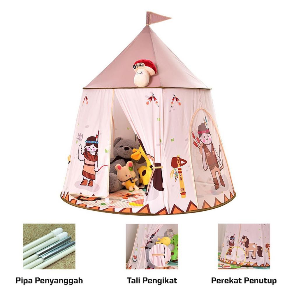 WE Tenda Anak Castle Indian Tenda Princess Anak Model Rumah Tenda Kastil Indian