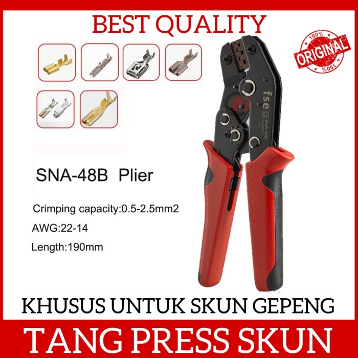 Tang Press Skun Kabel Gepeng Kuningan Cable Lugs Crimping Tools