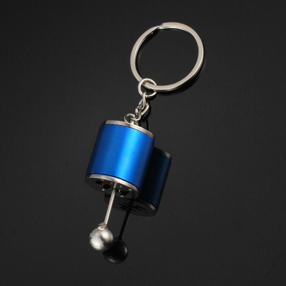 POPULAR 2pcs Gear Stick Knob Keyring Hot Populer Chrome Metal Gear Knob Shifter