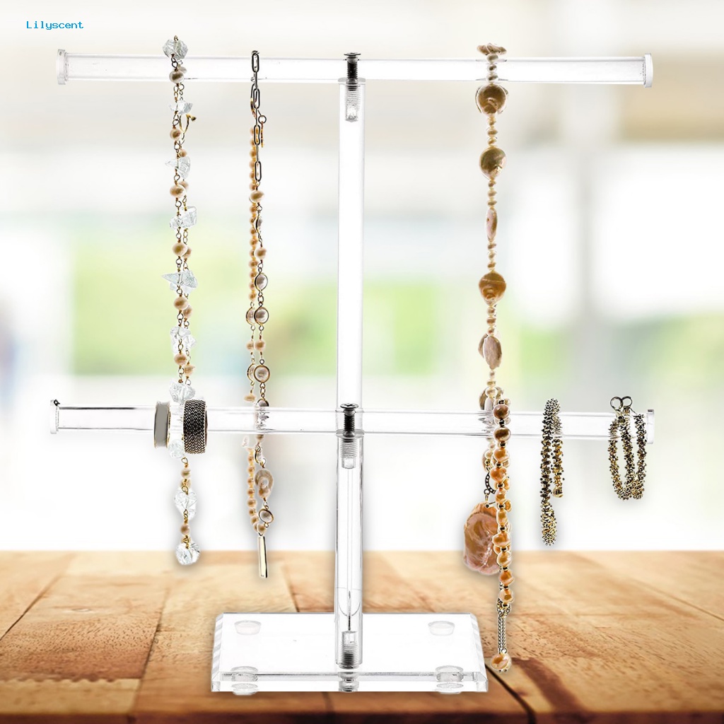 Lilyscent Acrylic Jewelry Organizer Rak Perlengkapan Toko Perhiasan Kalung Bangle Cincin Show Holder Dilepas