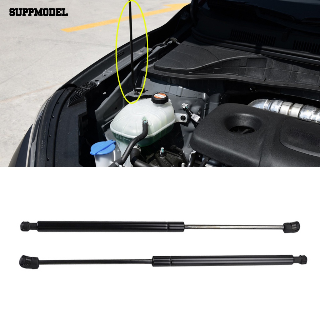 Suppmodel 2Pcs Hitam Penyangga Tudung Depan Bahan Baja Karbon Bonnet Shock Strut Support Dimodifikasi Untuk Hyundai Encino