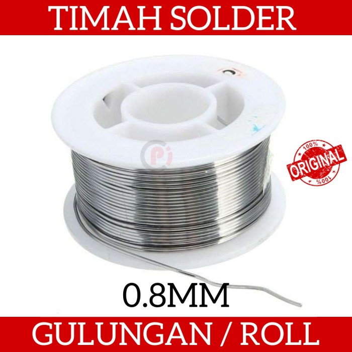 Timah Gulung Roll Solder Tin Soldering Wire Ukuran Diameter 0.8mm