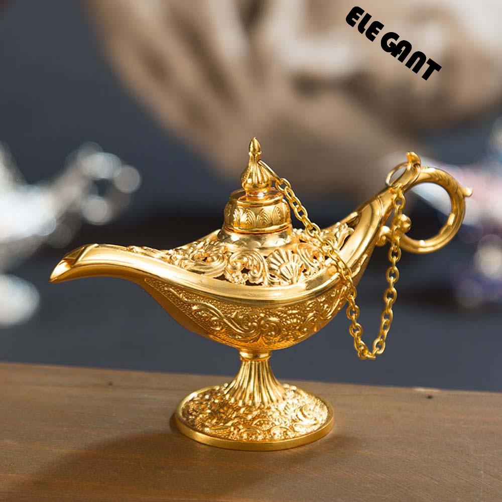 [Elegan] Lampu Ajaib Aladin 1PC Doa Dekorasi Rumah Berongga Keluar Desktop Decor Fairy Tale Wishing Incense Holder