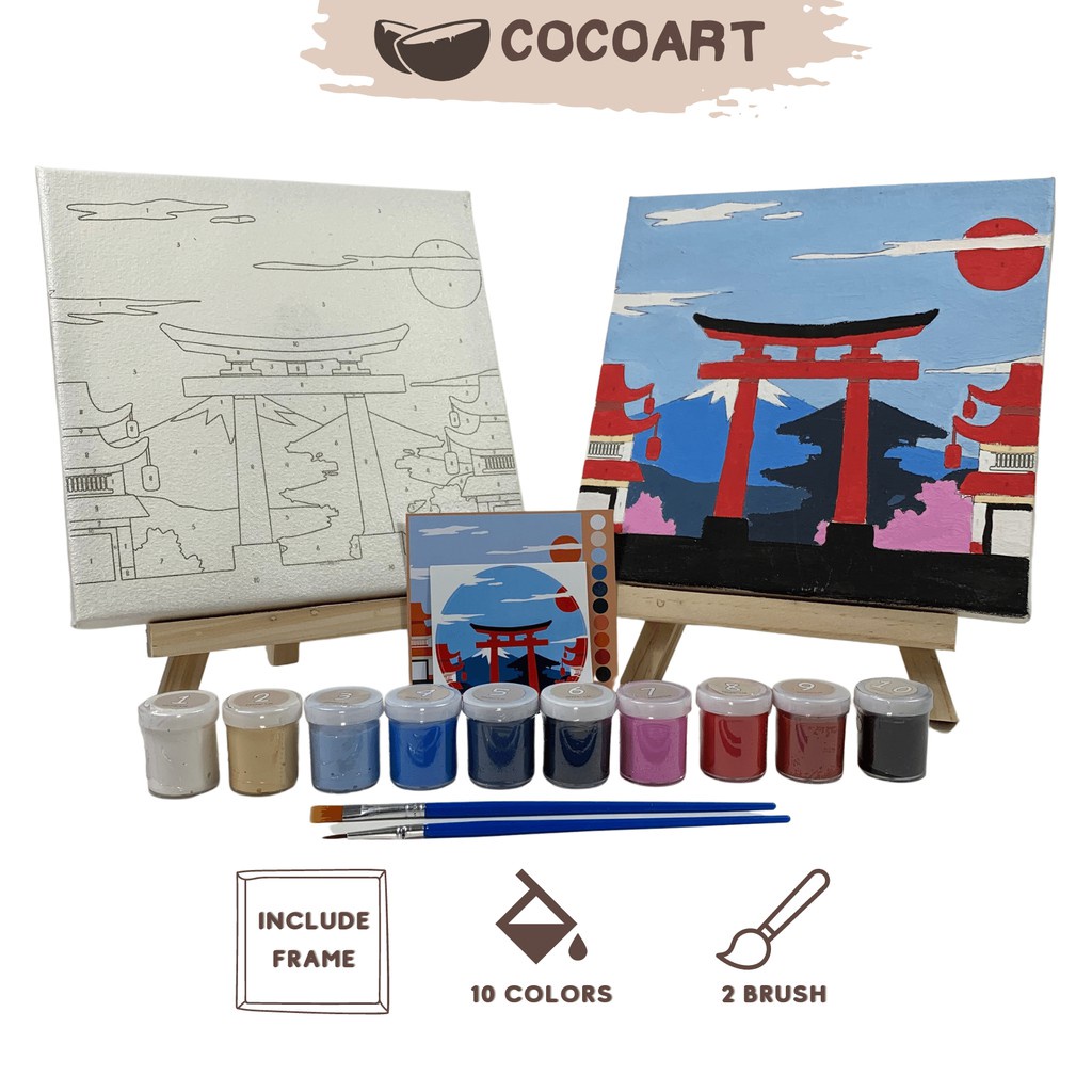 

New Big Sale Paint By Number Kit [ Japan ] - Cocoart.id I Kanvas 20 x 20 cm