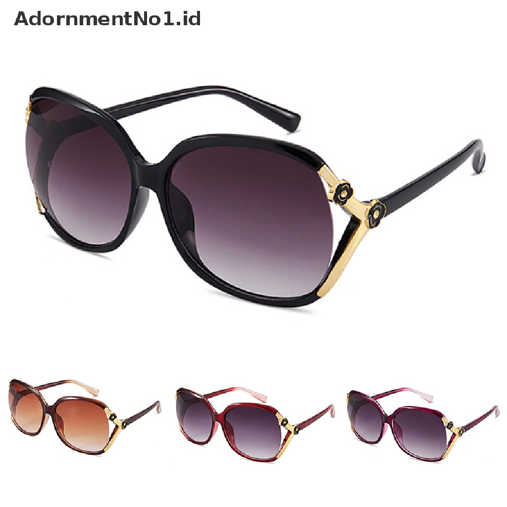 [AdornmentNo1] Kacamata Hitam Wanita Oversized UV400 Nuansa Besar Retro Round Eyewear2019New [ID]