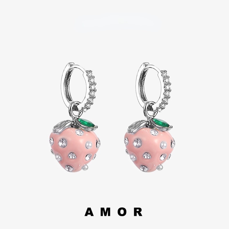 Anting Putri Strawberry Lucu