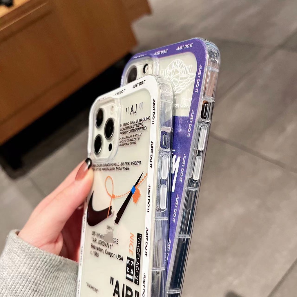 IPHONE Casing TPU Untuk Iphone11 12 13 Pro Max Xr X Xs Max7 8 Plus SE 2022 Tide Brand Label Silicone Soft Cover