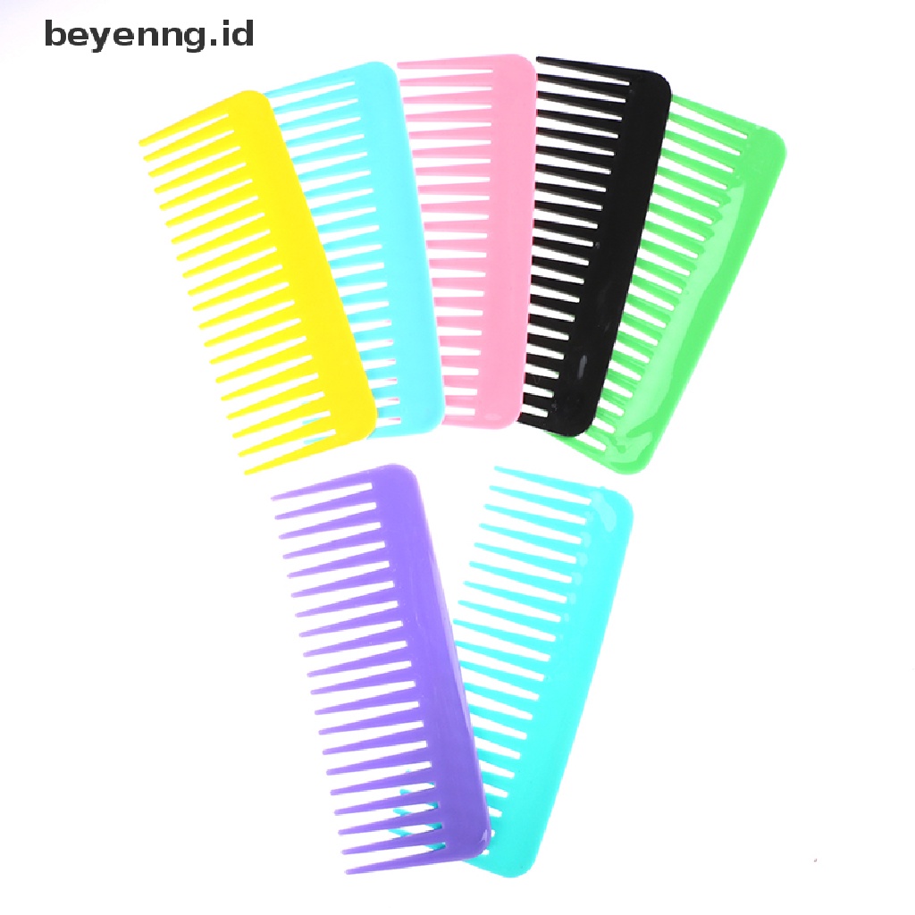 Beyen 1Pc Sisir Salon Hairdressing Shower Sisir Sikat Rambut Detangler Gigi Lebar Plastik ID