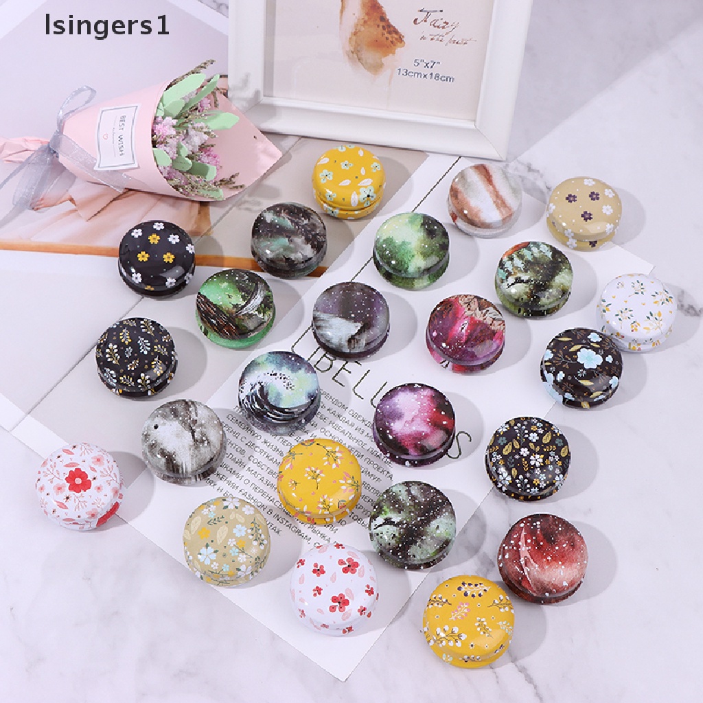 [lsingers1] 1pc Pot Kosmetik Logam Bulat Kosong Lip Balm Wax Jar Tin Kotak Penyimpanan Wadah Butik