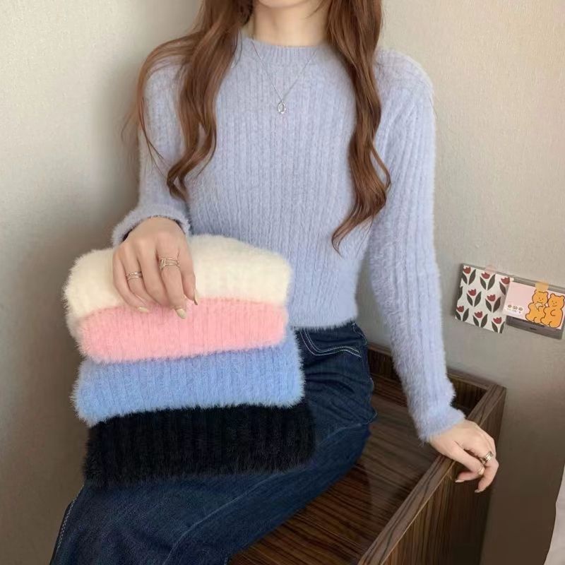 TELLY ➡️ BJ-032 Terbaru Baju Rajut Sweater Baju Atasan Wanita Kekinian Lengan Panjang Top