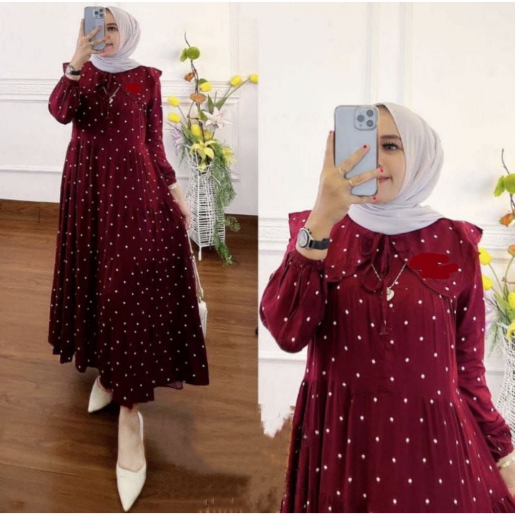 Gamis Midi Polka LD 120 Cm 02