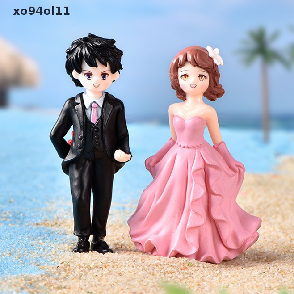 Xo Lamaran Couple Micro-landscape Lamaran Kue Gaun Pengantin Dekorasi Desktop OL