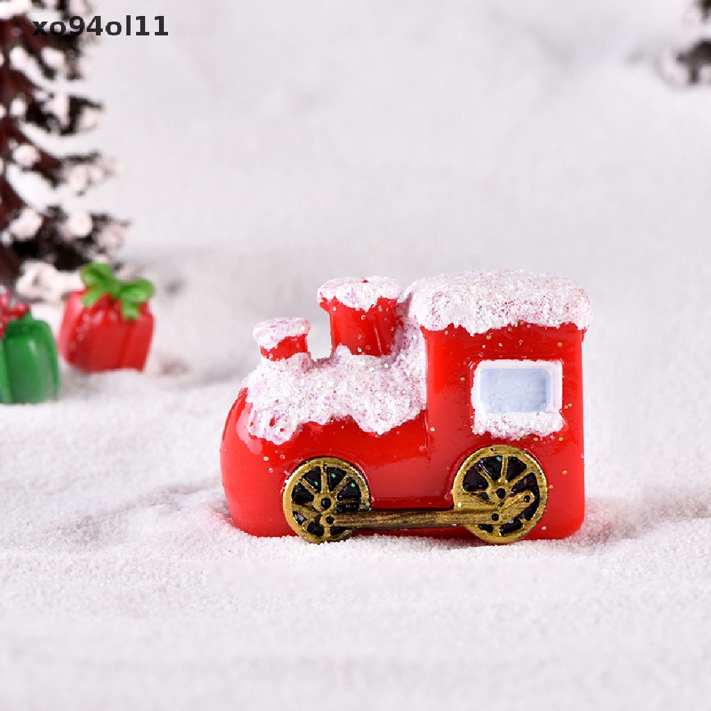 Xo Patung Miniatur Natal Xmas Tree Santa Claus Snowmen Micro Landscapes OL