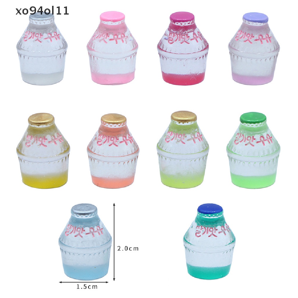 Xo 10Pcs Luminous Tembus Botol Mini Perhiasan DIY Ornamen Tiga Dimensi OL