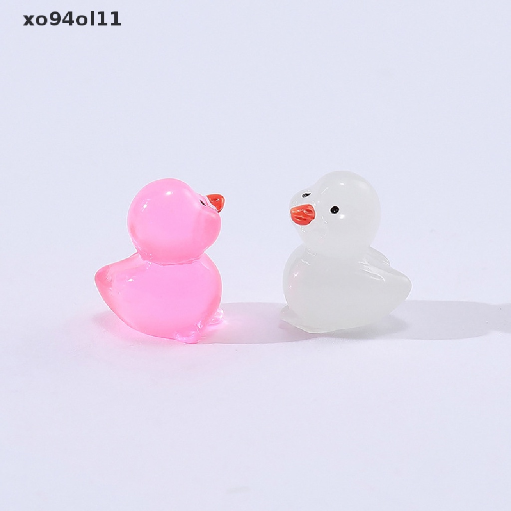 Xo 1/10Pcs Boneka Bebek Resin Bercahaya Mini Menyala Dalam Gelap DIY Taman Rumah Mobil Mainan Rumah Boneka Ornamen Aksesoris OL