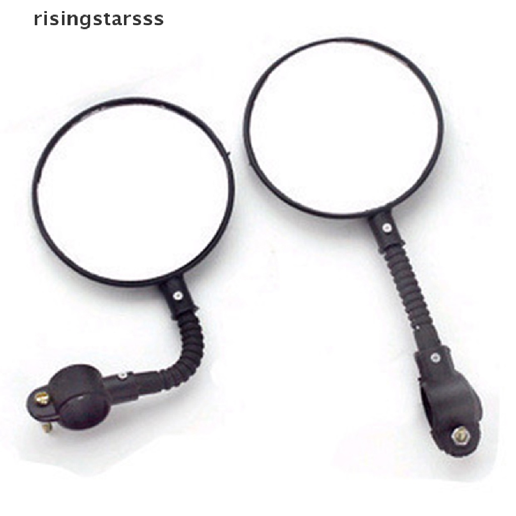 Rsid Span-New 2Pcs Kaca Spion Sepeda Stang Sepeda Fleksibel Spion Belakang New Jelly