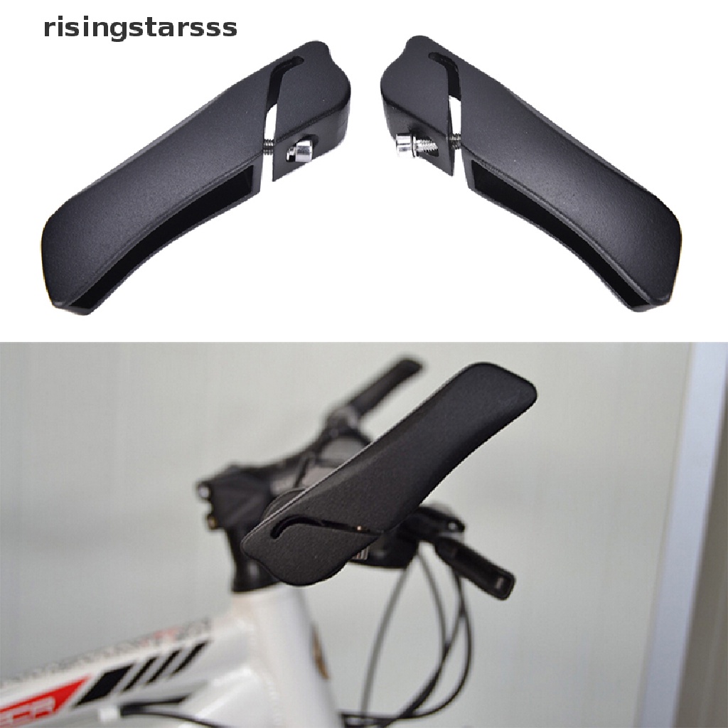 Rsid Span-new 2X Hitam Aluminium alloy Bersepeda Sepeda Sepeda Gunung Stang Bar End Grips Jelly
