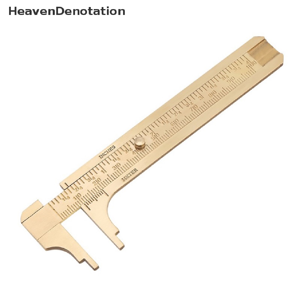 [HeavenDenotation] Timbangan Kuningan Mini80 /100mm Sliding Gauge Vernier Caliper Penggaris Pocket Measuring HDV