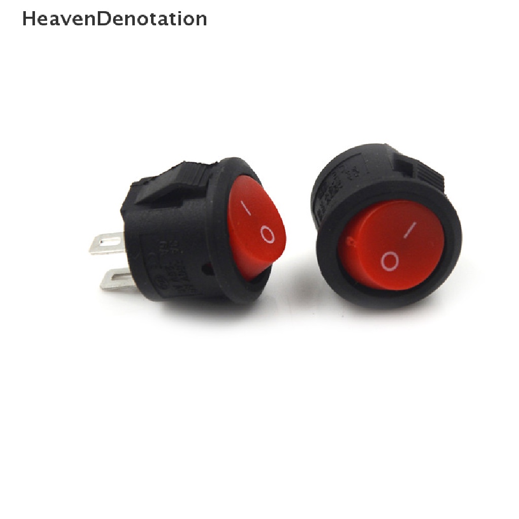 [HeavenDenotation] 10pcs Saklar Rocker Kapal Bulat Diameter 16mm Saklar Rocker Switch Mini 2pin ON-OFF 3A/250V HDV