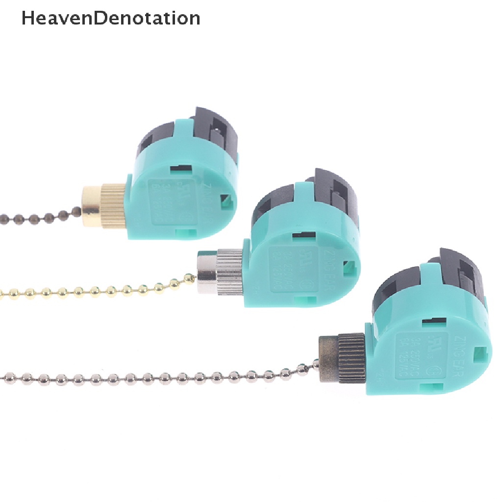 [HeavenDenotation] 1pc Saklar EU/US Adjustable Speed Pull Chain Ceiling Fan Switch Tombol Kontrol HDV